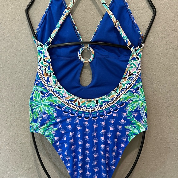 Lilly Pulitzer Women’s Ester Blue Multi One Piece Size 2 EUC - Picture 5 of 8